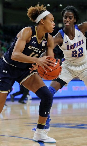 No. 1 Notre Dame passes first test, tops No. 15 DePaul